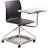 National Public Seating Chair on the Go, Blue, Fiberglass-Reinforced Polypropylene Seat, Mobile Chair with Tablet Arm