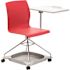 National Public Seating Chair on the Go, Red, Fiberglass-Reinforced Polypropylene Seat, Mobile Chair with Tablet Arm
