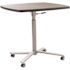 National Public Seating Cafe Time 36 in Square Adjustable-Height Table, Charcoal Slate Top and Silver Frame (Seats 4)