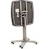 National Public Seating Cafe Time 36 in Square Adjustable-Height Table, Charcoal Slate Top and Silver Frame (Seats 4)