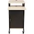 Oklahoma Sound PRC Series Jumbo Presentation Cart 4-Wheeled Black Steel, Ivory Wood Grain Finish