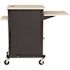 Oklahoma Sound PRC Series Jumbo Presentation Cart 4-Wheeled Black Steel, Ivory Wood Grain Finish