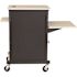 Oklahoma Sound PRC Series Jumbo Presentation Cart 4-Wheeled Black Steel, Ivory Wood Grain Finish