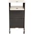 Oklahoma Sound PRC Series Jumbo Presentation Cart 4-Wheeled Black Steel, Ivory Wood Grain Finish