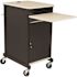 Oklahoma Sound PRC Series Jumbo Presentation Cart 4-Wheeled Black Steel, Ivory Wood Grain Finish