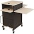 Oklahoma Sound PRC Series Jumbo Plus Presentation Cart 4-Wheeld Black Steel Frame With An Ivory Wood Grain Finish