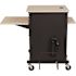 Oklahoma Sound PRC Series Jumbo Plus Presentation Cart 4-Wheeld Black Steel Frame With An Ivory Wood Grain Finish