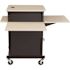 Oklahoma Sound PRC Series Jumbo Plus Presentation Cart 4-Wheeld Black Steel Frame With An Ivory Wood Grain Finish