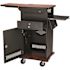 Oklahoma Sound The Wizard Presentation Cart 4-Wheeled Cherry Wood, Black Steel