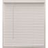 Champion Pre-Cut 28 in. W x 64 in. L White Cordless Light Filtering Vinyl Mini Blind with 1 in. Slats