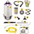ProTeam GoFit 10,10 qt. with Xover Multi-Surface Telescoping Wand Tool Kit 120 Volt Commercial Backpack