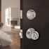 Round Deadbolt and Entry Combo Pack 2-3/8" and 2-3/4" Backset Grade 3 Satin Chrome