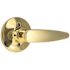 Straight Dummy Door Lever Bright Brass
