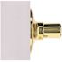 Straight Dummy Door Lever Bright Brass
