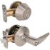 Straight Deadbolt and Entry Combo Pack 2-3/8" and 2-3/4" Backset Grade 3 Satin Stainless Steel