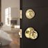 Round Deadbolt and Entry Combo Pack 2-3/8" and 2-3/4" Backset Grade 3 Bright Brass