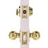 Round Deadbolt and Entry Combo Pack 2-3/8" and 2-3/4" Backset Grade 3 Bright Brass