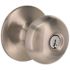 Flat Ball Entry Door Knob 2-3/8" and 2-3/4" Backset Grade 3 Satin Nickel