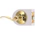 Wave Privacy Door Lever 2-3/8" and 2-3/4" Backset Grade 3 Bright Brass