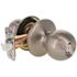 Round Entry Door Knob 2-3/8" and 2-3/4" Backset Grade 3 Satin Nickel