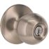 Round Entry Door Knob 2-3/8" and 2-3/4" Backset Grade 3 Satin Nickel