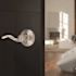 Wave Dummy Door Lever Left Handed Satin Nickel