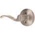 Wave Dummy Door Lever Left Handed Satin Nickel