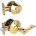 Wave Deadbolt and Entry Combo Pack 2-3/8: and 2-3/4" Backset Grade 3 Bright Brass