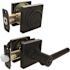 Modern Deadbolt and Entry Combo Pack 2-3/8" and 2-3/4" Backset Grade 3 Matte Black