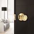 Tulip Passage Knob 2.375 and 2.75in. Backset Grade 3 Bright Brass