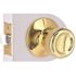 Tulip Passage Knob 2.375 and 2.75in. Backset Grade 3 Bright Brass