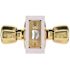 Tulip Passage Knob 2.375 and 2.75in. Backset Grade 3 Bright Brass