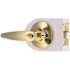 Straight Privacy Door Lever 2-3/8" and 2-3/4" Backset Grade 3 Bright Brass