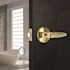 Straight Privacy Door Lever 2-3/8" and 2-3/4" Backset Grade 3 Bright Brass