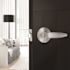 Straight Passage Hall/Closet Door Lever 2-3/8" and 2-3/4" Backset Grade 3 Satin Chrome 6-Pack