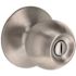Round Privacy Door Knob 2-3/8" and 2-3/4" Backset Grade 3 Satin Stainless Steel
