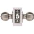 Round Privacy Door Knob 2-3/8" and 2-3/4" Backset Grade 3 Satin Stainless Steel