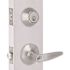 Straight Deadbolt and Entry Combo Pack 2-3/8" and 2-3/4" Backset Grade 3 Satin Chrome