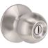 Shield Security Round Privacy Door Knob 2-3/8" and 2-3/4" Backset Grade 3 Satin Chrome 6-Pack