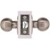 Round Passage Door Knob 2-3/8" and 2-3/4" Backset Grade 3 Satin Nickel 6-Pack