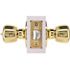 Tulip Privacy Bed/Bath Door Knob 2-3/8" and 2-3/4" Backset Grade 3 Bright Brass