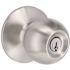 Round Entry Door Knob 2-3/8" and 2-3/4" Backset Grade 3 Satin Chrome