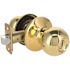 Round Privacy Bed/Bath Door Knob 2-3/8" and 2-3/4" Backset Grade 3 Bright Brass