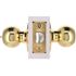 Round Privacy Bed/Bath Door Knob 2-3/8" and 2-3/4" Backset Grade 3 Bright Brass