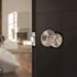 Tulip Entry Door Knob 2.375 and 2.75in. Backset Grade 3 Satin Nickel