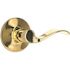 Wave Passage Door Lever 2-3/8" and 2-3/4" Backset Grade 3 Bright Brass 6-Pack