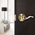 Wave Passage Door Lever 2-3/8" and 2-3/4" Backset Grade 3 Bright Brass 6-Pack