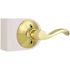 Wave Dummy Door Lever Right Handed Bright Brass