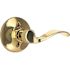 Wave Dummy Door Lever Right Handed Bright Brass