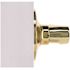 Wave Dummy Door Lever Right Handed Bright Brass